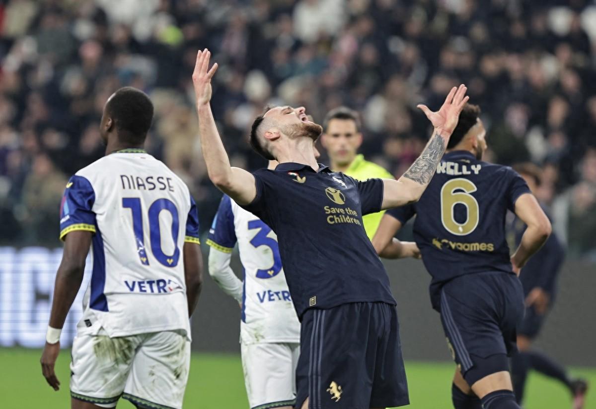 维罗纳遭遇尤文图斯，被完全压制